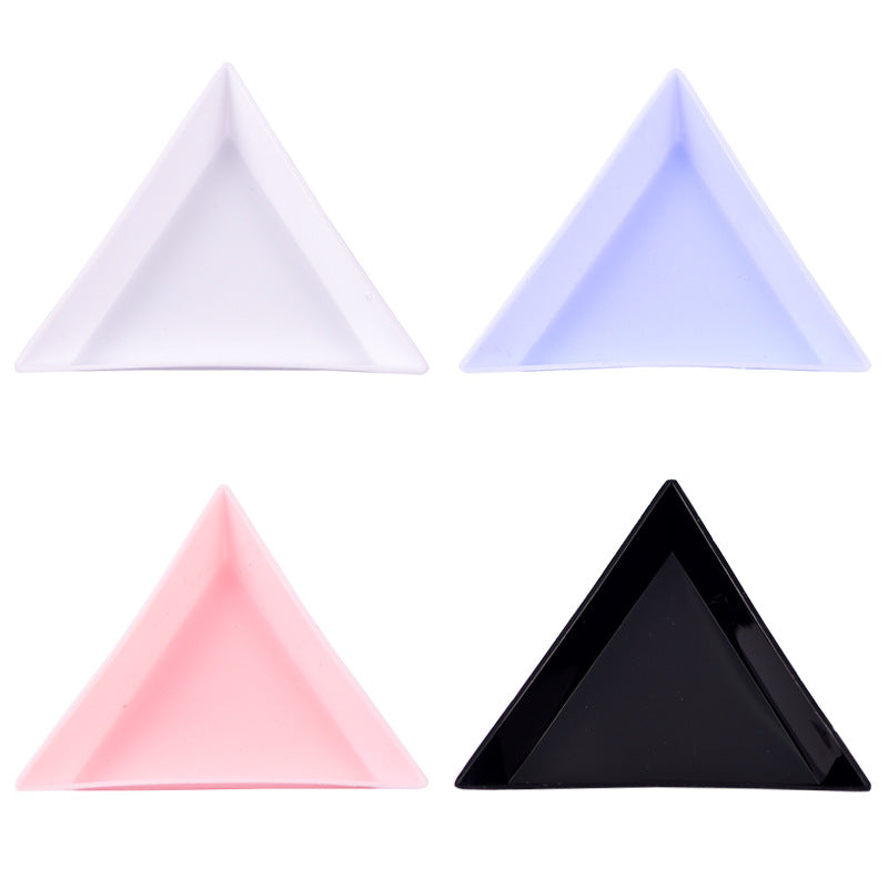 Triangular plate DIY nail art sticky diamond plate diamond painting diamond plate plastic decoration storage plate display plate