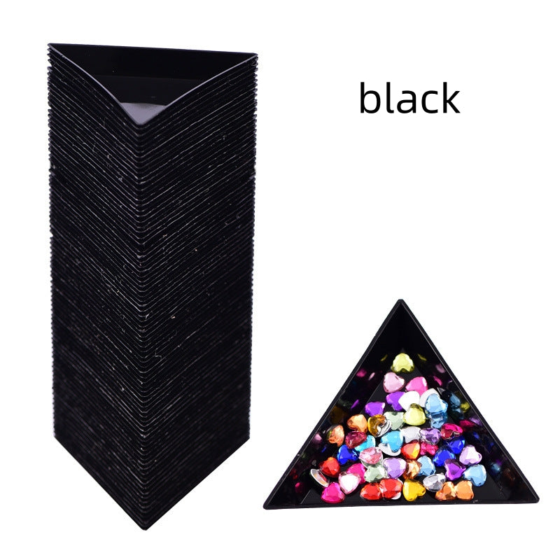 Triangular plate DIY nail art sticky diamond plate diamond painting diamond plate plastic decoration storage plate display plate