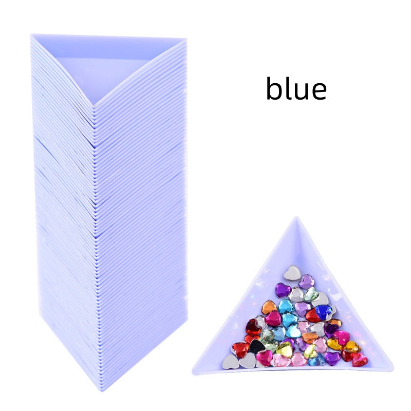 Triangular plate DIY nail art sticky diamond plate diamond painting diamond plate plastic decoration storage plate display plate